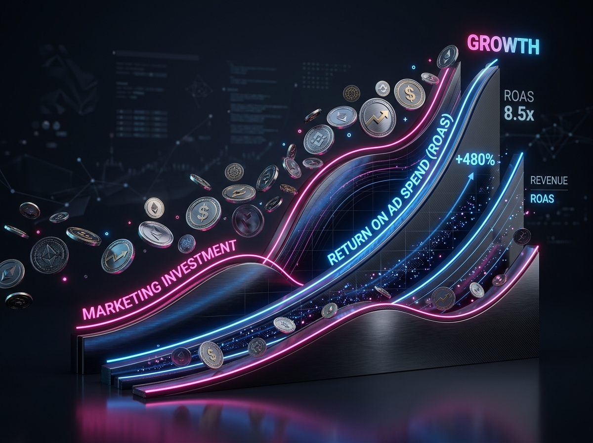 Abstract scaling growth charts and digital pricing concepts representing scalable performance marketing budgets in India