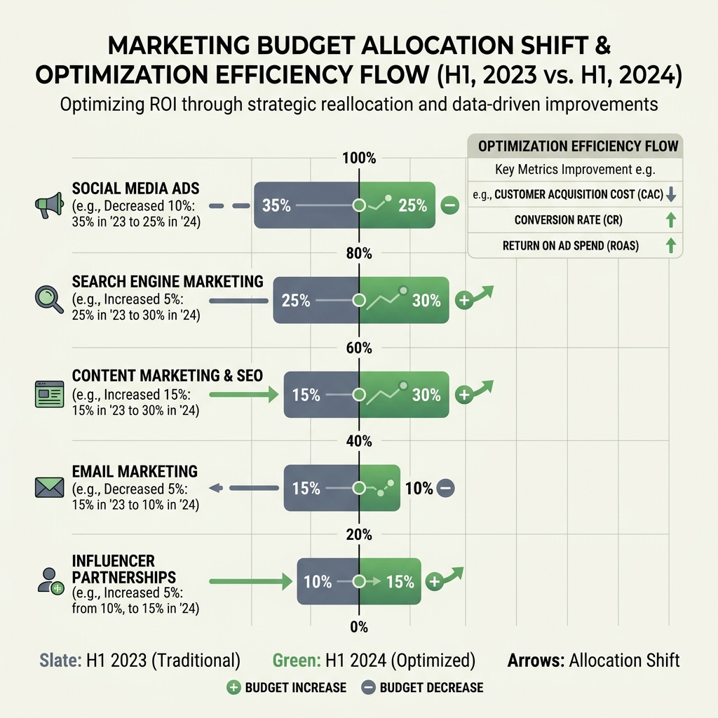 Specialist campaign performance budget allocation chart
